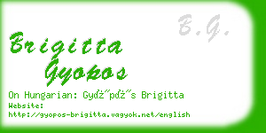 brigitta gyopos business card